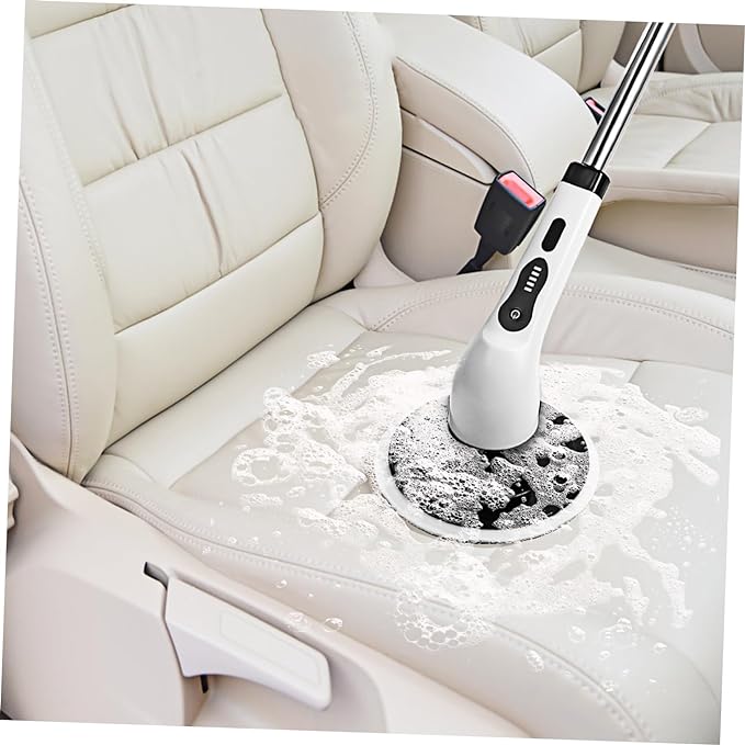 Electric Spin Scrubber – Rechargeable Cordless Cleaning Brush with 5 Brush Heads & Extendable Handle for Bathroom, Kitchen, Tiles & Floor
